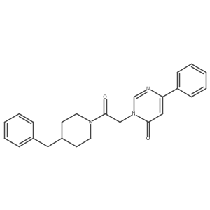 3-[2-(4-Benzylpiperidin-1-yl)-2-oxoethyl]-6-phenyl-3,4-dihydropyrimidin-4-one结构式