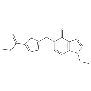 methyl 5-({3-ethyl-7-oxo-3H,6H,7H-[1,2,3]triazolo[4,5-d]pyrimidin-6-yl}methyl)furan-2-carboxylate结构式