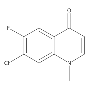 7-Chloro-6-fluoro-1-methyl-4(1H)-quinolinone结构式