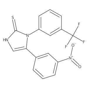 5-(3-nitrophenyl)-1-[3-(trifluoromethyl)phenyl]-1H-imidazole-2-thiol结构式