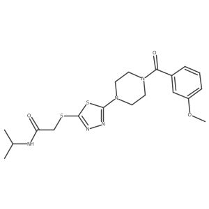 N-isopropyl-2-((5-(4-(3-methoxybenzoyl)piperazin-1-yl)-1,3,4-thiadiazol-2-yl)thio)acetamide Structure