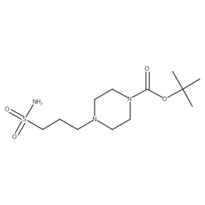 4-(3-Sulfamoyl-propyl)-piperazine-1-carboxylic acid tert-butyl ester结构式
