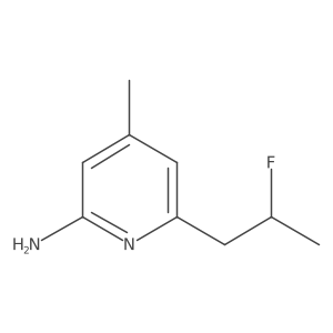 6-(2-(Fluoro-18F)-propyl)-4-methyl-2-pyridinamine结构式