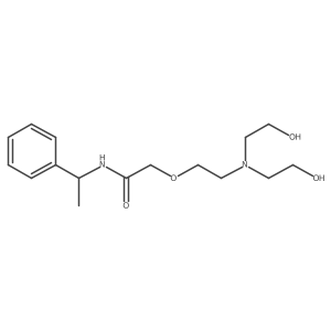 (S)-2-(2-(bis(2-hydroxyethyl)amino)ethoxy)-N-(1-phenylethyl)acetamide结构式