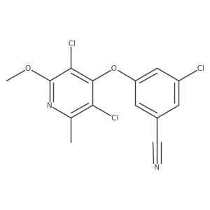 3-Chloro-5-[(3,5-dichloro-2-methoxy-6-methylpyridin-4-yl)oxy]benzonitrile结构式
