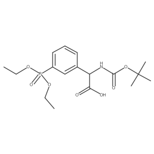 2-((Tert-butoxycarbonyl)amino)-2-(3-(diethoxyphosphoryl)phenyl)acetic acid结构式