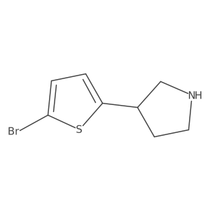 3-(5-Bromothiophen-2-yl)pyrrolidine结构式