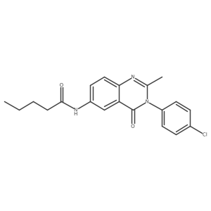 CCCCC(=O)Nc1ccc2nc(C)n(-c3ccc(Cl)cc3)c(=O)c2c1结构式