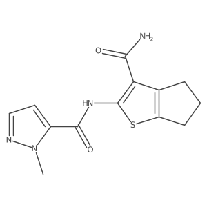 N-(3-carbamoyl-5,6-dihydro-4H-cyclopenta[b]thiophen-2-yl)-1-methyl-1H-pyrazole-5-carboxamide Structure