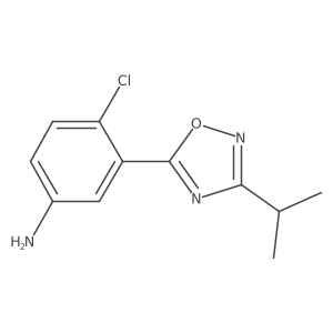 4-Chloro-3-(3-isopropyl-1,2,4-oxadiazol-5-yl)aniline结构式