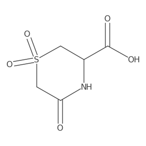 (3R)-1,1,5-Trioxo-1,4-thiazinane-3-carboxylic acid结构式