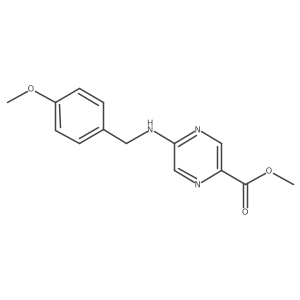 Methyl 5-((4-methoxybenzyl)amino)pyrazine-2-carboxylate结构式