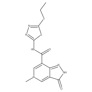 N-(5-(ethylthio)-1,3,4-thiadiazol-2-yl)-5-methyl-3-oxo-3,5-dihydro-2H-pyrazolo[4,3-c]pyridine-7-carboxamide Structure