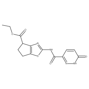 ethyl 2-(6-oxo-1,6-dihydropyridazine-3-carboxamido)-5,6-dihydro-4H-cyclopenta[d]thiazole-4-carboxylate结构式