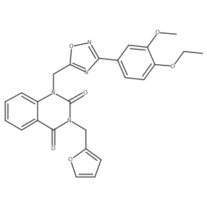 1-((3-(4-ethoxy-3-methoxyphenyl)-1,2,4-oxadiazol-5-yl)methyl)-3-(furan-2-ylmethyl)quinazoline-2,4(1H,3H)-dione Structure