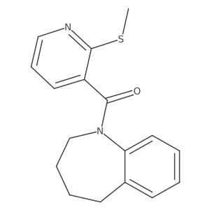 (2-Methylsulfanylpyridin-3-yl)-(2,3,4,5-tetrahydro-1-benzazepin-1-yl)methanone Structure