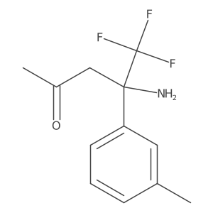 (4R)-4-amino-5,5,5-trifluoro-4-(3-methylphenyl)pentan-2-one结构式