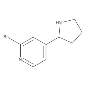 (S)-2-Bromo-4-(pyrrolidin-2-yl)pyridine结构式