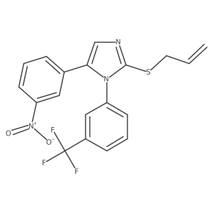2-(allylthio)-5-(3-nitrophenyl)-1-(3-(trifluoromethyl)phenyl)-1H-imidazole结构式