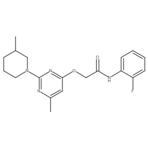 N-(2-fluorophenyl)-2-{[6-methyl-2-(3-methylpiperidin-1-yl)pyrimidin-4-yl]oxy}acetamide Structure