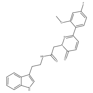 2-[3-(4-fluoro-2-methoxyphenyl)-6-oxo-1(6H)-pyridazinyl]-N~1~-[2-(1H-indol-3-yl)ethyl]acetamide Structure