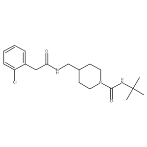 N-(tert-butyl)-4-((2-(2-chlorophenyl)acetamido)methyl)piperidine-1-carboxamide Structure