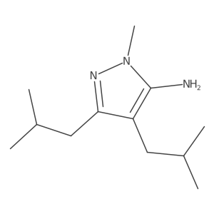 3,4-Diisobutyl-1-methyl-1h-pyrazol-5-amine Structure