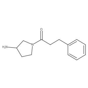 1-(3-Aminopyrrolidin-1-yl)-3-phenylpropan-1-one Structure