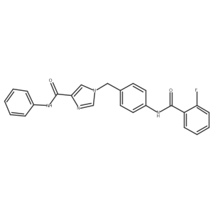 1-(4-(2-fluorobenzamido)benzyl)-N-phenyl-1H-imidazole-4-carboxamide Structure
