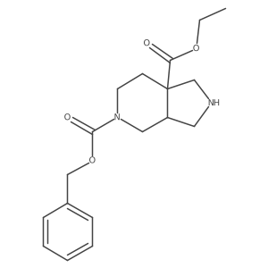 1H-Pyrrolo[3,4-c]pyridine-5,7a-dicarboxylicacid,hexahydro-,7a-ethyl5-(phenylmethyl)ester,(3aS,7aS)- Structure