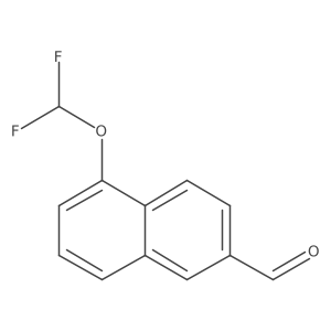 1-(Difluoromethoxy)naphthalene-6-carboxaldehyde结构式