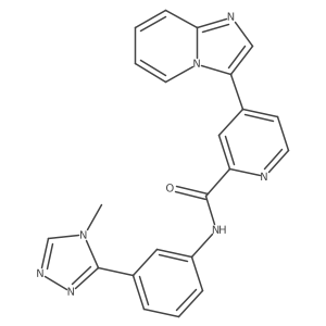 4-(imidazo[1,2-a]pyridin-3-yl)-N-(3-(4-methyl-4H-1,2,4-triazol-3-yl)phenyl)picolinamide结构式