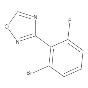 3-(2-Bromo-6-fluorophenyl)-1,2,4-oxadiazole结构式