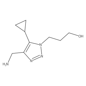 3-[4-(aminomethyl)-5-cyclopropyl-1H-1,2,3-triazol-1-yl]propan-1-ol Structure