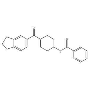 N-[1-(1,3-benzodioxol-5-ylcarbonyl)piperidin-4-yl]pyridine-2-carboxamide Structure
