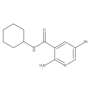 2-amino-5-bromo-N-cyclohexyl-3-Pyridinecarboxamide结构式