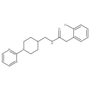 2-(2-chlorophenyl)-N-((1-(pyrimidin-2-yl)piperidin-4-yl)methyl)acetamide结构式
