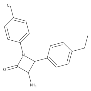2-Azetidinone, 3-amino-1-(4-chlorophenyl)-4-(4-ethylphenyl)- Structure