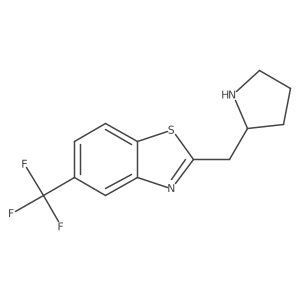 2-(Pyrrolidin-2-ylmethyl)-5-(trifluoromethyl)-1,3-benzothiazole Structure