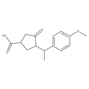 1-[(1S)-1-(4-Methoxyphenyl)ethyl]-5-oxo-pyrrolidine-3-carboxylic acid结构式