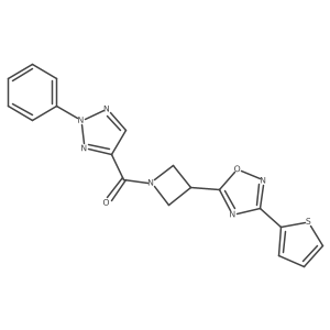 (2-phenyl-2H-1,2,3-triazol-4-yl)(3-(3-(thiophen-2-yl)-1,2,4-oxadiazol-5-yl)azetidin-1-yl)methanone结构式