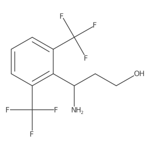 (3S)-3-amino-3-[2,6-bis(trifluoromethyl)phenyl]propan-1-ol结构式
