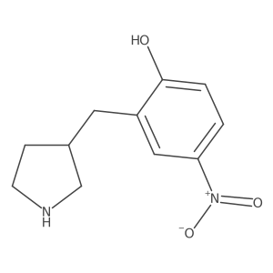 4-Nitro-2-[(pyrrolidin-3-yl)methyl]phenol结构式