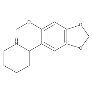 2-(6-Methoxy-1,3-dioxaindan-5-yl)piperidine Structure