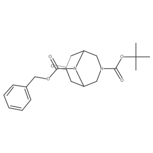 7-Oxo-3,9-diaza-bicyclo[3.3.1]nonane-3,9-dicarboxylicacid9-benzylester3-tert-butylester Structure