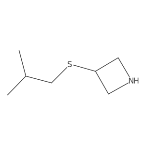 3-[(2-Methylpropyl)sulfanyl]azetidine结构式