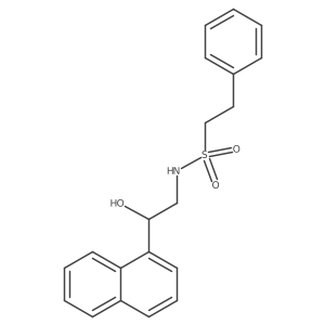 N-(2-hydroxy-2-(naphthalen-1-yl)ethyl)-2-phenylethanesulfonamide结构式