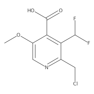 2-(Chloromethyl)-3-(difluoromethyl)-5-methoxypyridine-4-carboxylic acid Structure
