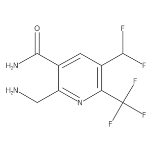 2-(Aminomethyl)-5-(difluoromethyl)-6-(trifluoromethyl)pyridine-3-carboxamide Structure