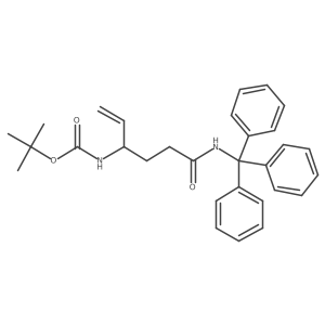 Carbamic acid, N-[1-ethenyl-4-oxo-4-[(triphenylmethyl)amino]butyl]-, 1,1-dimethylethyl ester结构式